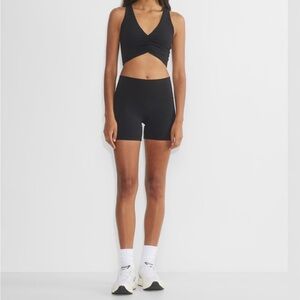 Aritzia Tna *Pink* Sports Bra and Cheeky Hi-Rise Short 3”